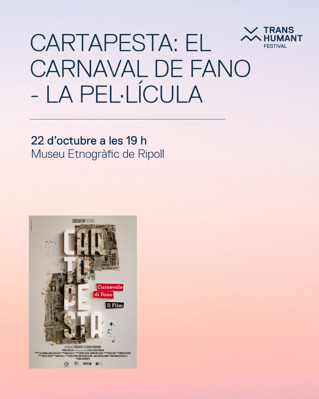 CARTAPESTA, EL CARNAVAL DE FANO al MUSEU ETNOGRÀFIC DE RIPOLL